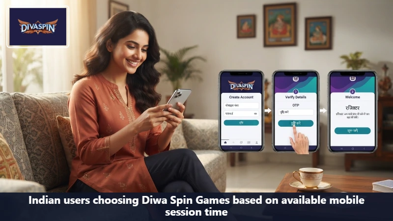 Indian users choosing Diwa Spin Games based on available mobile session time